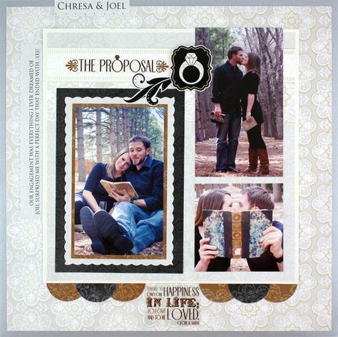 Engagement Scrapbook, Wedding Layouts, Scrapbook Planning, Wedding Scrapbook Pages, Scrapbook Wedding, Wedding Scrapbooking Layouts, Scrapbooking Wedding, New Project Ideas, Love Scrapbook