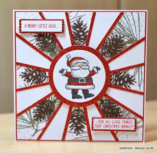 Starburst Cards, Sunburst Cards, Simple Christmas Cards, Santa Cards, Christmas Card Inspiration, Star Burst, Remember The Name, Homemade Christmas Cards, Stampin Up Christmas Cards