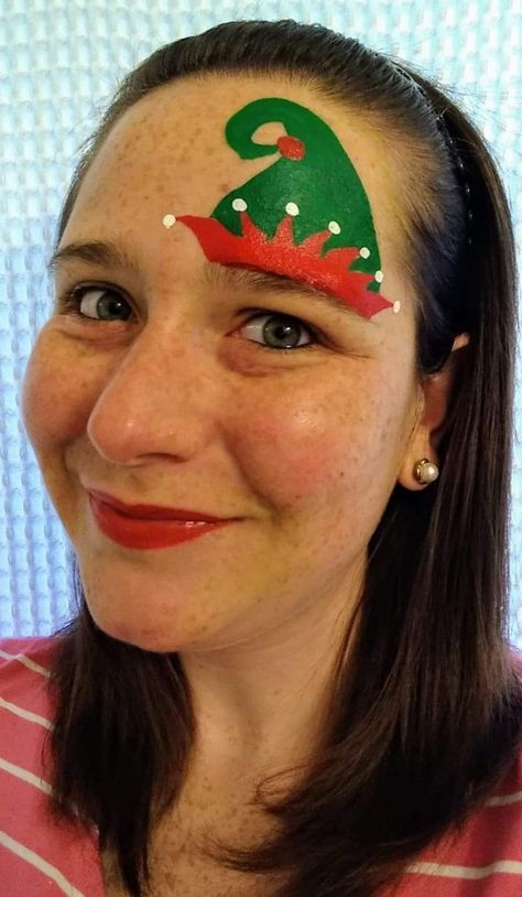 Simple Reindeer Face Paint, Christmas Face Painting Reindeer, Quick Christmas Face Painting, Easy Face Painting Ideas For Kids Christmas, Elf Face Painting, Paw Patrol Face Paint Easy, Face Paint Christmas Easy, Christmas Kids Face Painting, Face Painting Christmas Easy