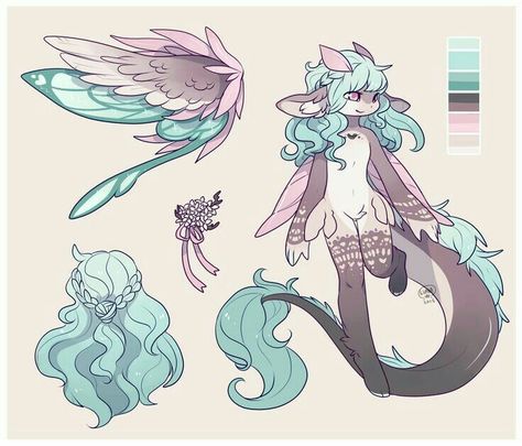 Dragon Tail Reference, Fantasy Species Humanoid, Female Naruto, Creature Drawings, Mythical Creatures Art, Oc Ideas, Creature Concept Art, Character Ideas, Cute Animal Drawings