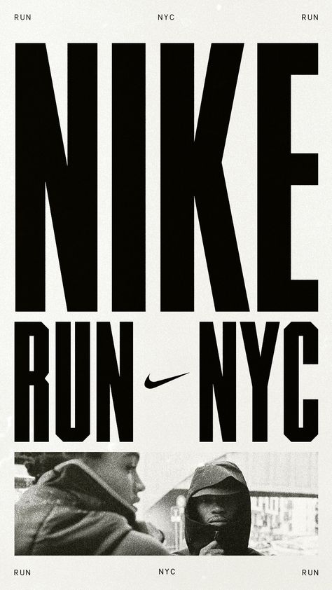 dose of design Running Posters, Nike Poster, Nike Ad, Sneaker Posters, Nyc Design, Sports Graphic Design, Class Design, Editorial Layout, New Wall