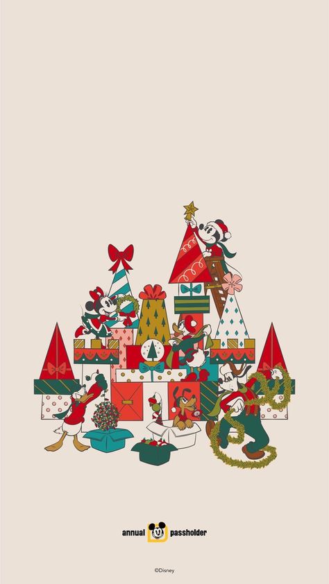 Disney Christmas Wallpaper Aesthetic, Disney Merry Christmas, Disney Pop Art, Christmas Wallpaper Iphone Cute, Iphone Wallpaper Winter, Disneyland Christmas, Xmas Wallpaper, Christmas Wallpaper Backgrounds, Disney Iphone