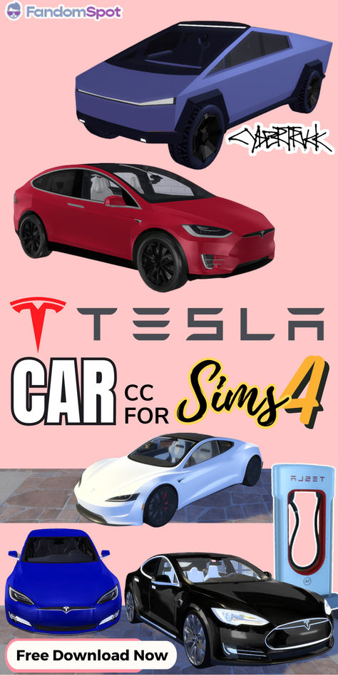 Custom Tesla cars, chargers, and Tesla accessories for The Sims 4. Sims 4 Cars Mod Free, Sims 4 Cc Cars Tesla, Sims 4 Tesla Cc, Sims 4 Ambulance Cc, Sims 4 Cars Decor, Sims 4 Tesla, Cars Cc Sims 4, Sims 4 Cc Functional Cars, Sims4 Cc Cars