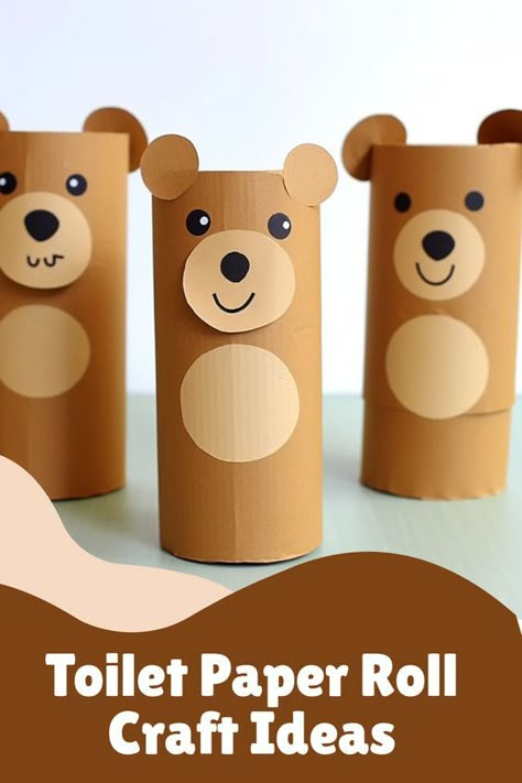 Paper Roll Crafts For Kids, Toilet Paper Roll Craft, Roll Craft, Rolled Paper Art, Toilet Paper Crafts, Toddler Arts And Crafts, Craft Ideas For Kids, Toilet Paper Roll Crafts, Animal Crafts For Kids