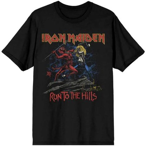 Iron Maiden Merch, Run To The Hills, Iron Maiden T Shirt, 80s Tv, Alternative Metal, Digital Screen, Music Tees, Design App, Short Styles