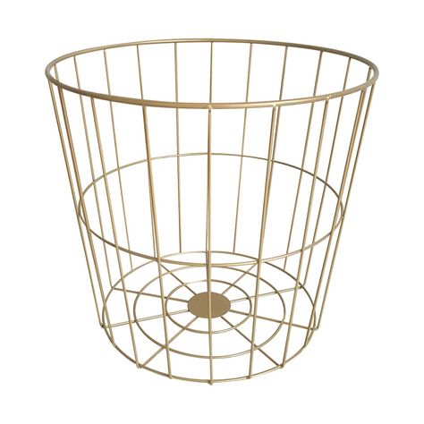 Gold Blanket Basket, Preppy Laundry Basket, College Bedroom Decor Small Apartments, Blanket Basket Bedroom, Bedroom Decor Gold Accents, White And Gold Room Decor, Gold Bedroom Accessories, Cute Room Accessories, Blanket Bin