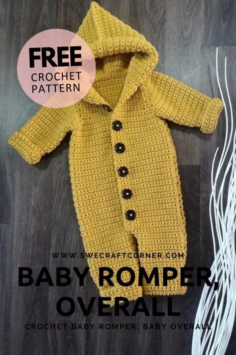 Crochet Reading, Baby Romper Pattern, Baby Snowsuit, Crochet Romper, Baby Overall, Crochet Bunny Pattern, Baby Bunting, Crochet Baby Boy, Romper Pattern