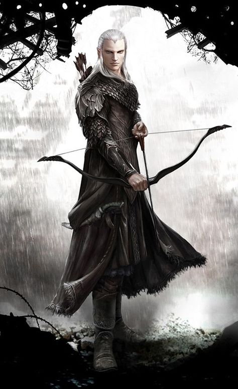 40 Incredible Warrior Art Examples - Bored Art Elven Archer, Queen Of Shadows, Portrait Male, Male Elf, Bel Art, High Elf, Bow And Arrow, Dark Elf, Fantasy Male