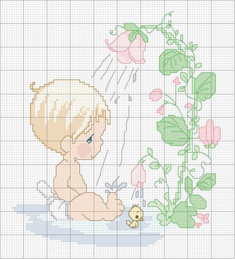 . Precious Moments Cross Stitch, Precious Moments Coloring Pages, Cross Stitch Numbers, Baby Cross Stitch Patterns, Cross Stitch For Kids, Just Cross Stitch, Baby Cross, Cross Stitch Baby, Cross Stitch Patterns Christmas