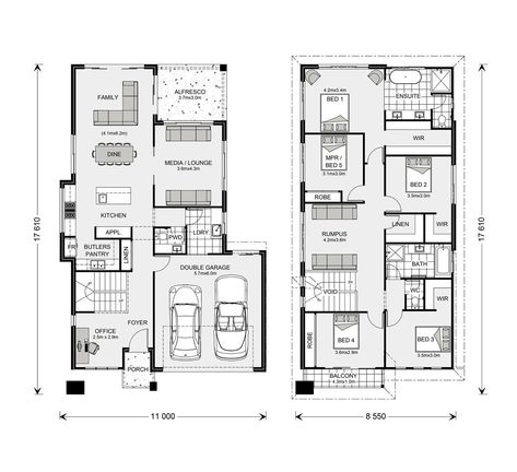 Home Design Drawing, Office Open Plan, Pool House Designs, Architecture Ideas, House Things, Two Story Homes, Design Board, House Floor, Building Ideas