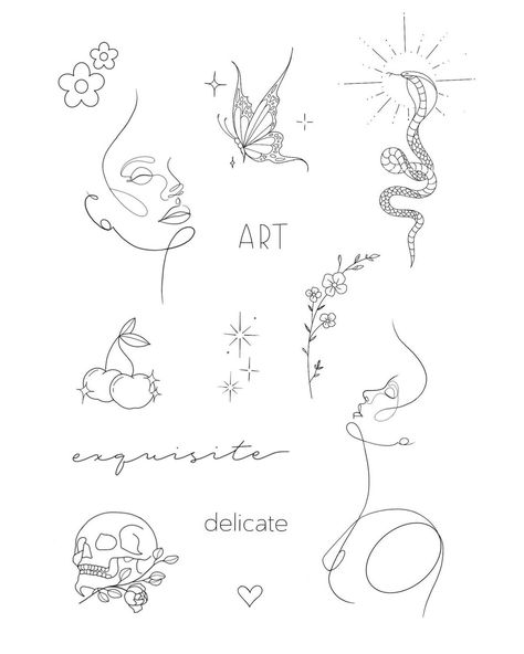 Amy Savannah Tattoos on Instagram: “First out of 4 flash sheets for our upcoming Flash Day! Flash cannot be booked in advance and will only be available in store on the 23rd 🤍” Basic Tattoos, Tattoo Templates, Cute Tiny Tattoos, Red Tattoos, Small Hand Tattoos, Line Art Tattoos, Classy Tattoos, Discreet Tattoos, Girly Tattoos