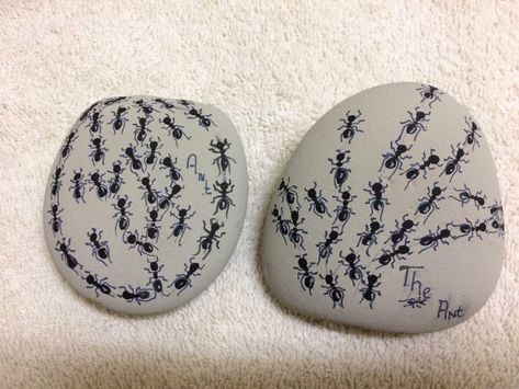 Ants Painted On Rocks, Camping Vbs, Bible Journaling Ideas Drawings, Painting Rocks, Garden Containers, Paint Rock, Hand Painted Rocks, Mors Dag, Pebble Painting