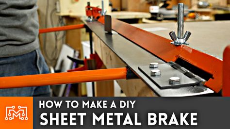 This simple home made tool will let you bend sheet metal! Diy Siding, Sheet Metal Bender, Sheet Metal Brake, Simple Sheets, Metal Bender, Metal Bending Tools, Metal Bending, Welding Table, House Siding