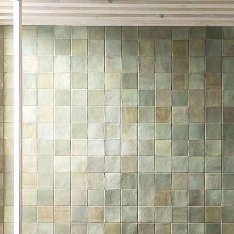 Sage Green Bathroom Tiles, Green Zellige Tile, Green Bathroom Tiles, Sage Green Palette, Tile Color Palette, Sage Green Bathroom, Colorful Bathroom Tile, Green Tile Bathroom, Interior Tiles