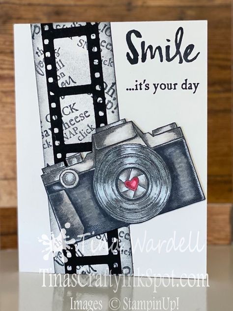 Feminine Photography, Birthday Card Craft, Card Photography, Hand Stamped Cards, Creative Birthday, Birthday Cards For Men, Camera Cards, Birthday Cards Diy, So Creative