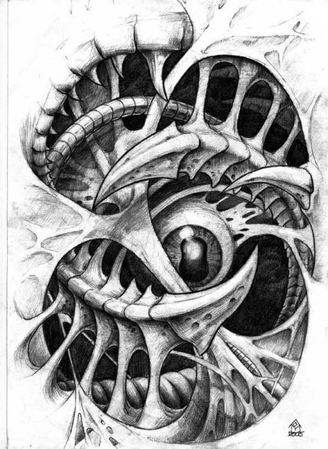 Biomechanical Drawing, Biometric Tattoo, Rise In Love, Biomech Tattoo, Shen Long Tattoo, Biomechanical Tattoo Design, Wörter Tattoos, Bio Organic Tattoo, Giger Art