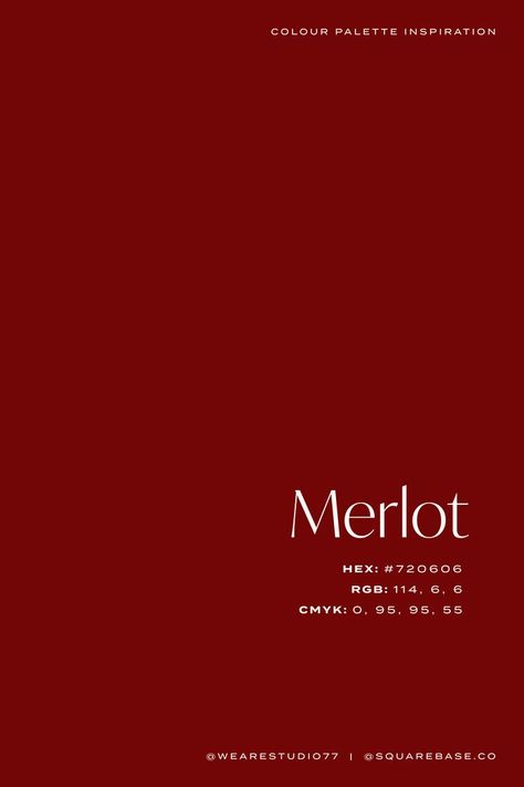 Merlot Deep Red Colour Palette Inspiration For Your Next Design Project Merlot Wedding Colors, Red Color Names, Red Logo Design, Shades Of Red Color, Colour Palette Inspiration, Pantone Red, Pantone Colour Palettes, Merlot Color, Orange Color Palettes