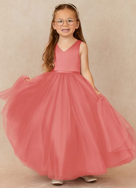 Wedding bells are ringing as Marybell introduces the blushing bride. This flouncy tulle angel is the perfect beauty for your special day. She’s a satin classic with a bow on top. Coral Flower Girl Dresses, Coral Flower, Perfect Beauty, Blushing Bride, Flower Girl Dresses Tulle, Dress Flower, Flower Girl Dress, Girl Dresses, Flower Dresses