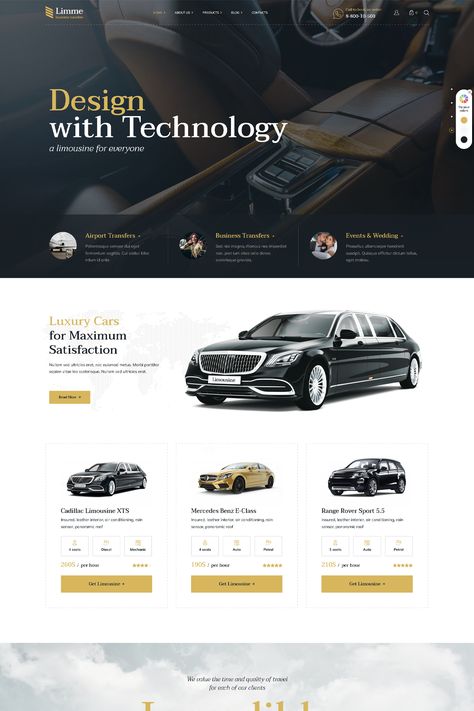 Limme is a limousine service WordPress theme designed specifically for limousine companies, car rental services, chauffeur services, and transportation businesses. It offers a range of features and customization options to create a professional and stylish website for your limousine service. Luxury Car Website Design, Rental Car Website, Car Website Design, Car Rental Website, Design Taxi, Service Branding, Company Car, Limousine Car, Landing Page Inspiration