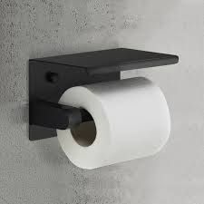 Gedy Toilet Paper Holders - TheBathOutlet Matte Black Toilet, Modern Toilet Paper Holders, Toilet Paper Holder Shelf, Matte Black Bathroom Accessories, Bathroom Recessed Lighting, Best Toilet Paper, Toilet Paper Holder With Shelf, Black Towel Bar, Recessed Toilet Paper Holder