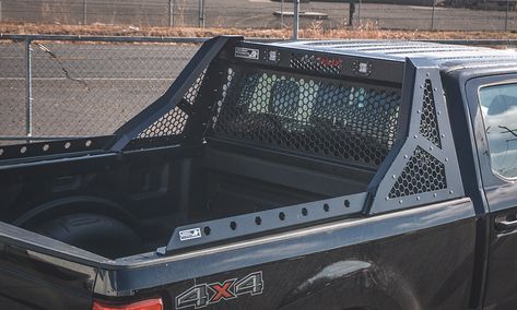 Custom Headache Rack, Headache Rack Ideas, Headache Rack Trucks, Aksesoris Jeep, Ram Trucks Accessories, Custom Tool Boxes, Custom Flatbed, Truck Roof Rack, Headache Rack