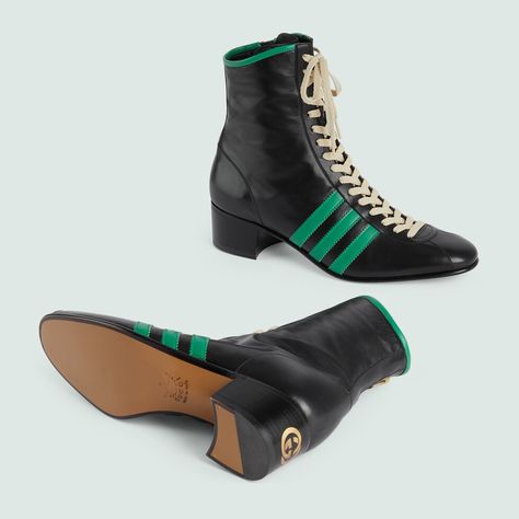 Designer Winter Boots, Adidas X Gucci, Gucci X Adidas, Custom Streetwear, Mens Designer Boots, Ankle Boots Men, Italy Print, Adidas X, Boots Ankle