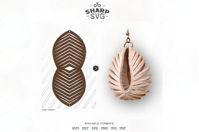 Twisted Earrings, Earring Template, Diy Leather Earrings, Earring Svg, Stacked Earrings, Earring Bundle, Feather Jewelry, 3d Laser, Feather Necklaces