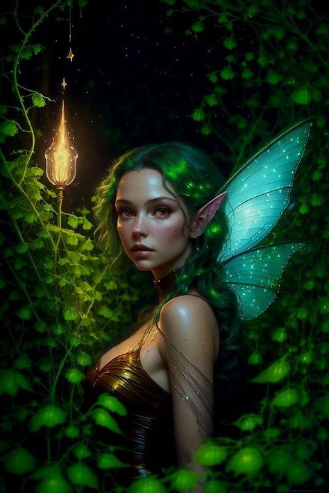 Earth Fairy Drawing, Forest Fairy Drawing, Eladrin Druid, Fairy Forest Art, Forest Fairy Art, Jungle Fairy, Forest Pixie, Firefly Forest, Forest Fae