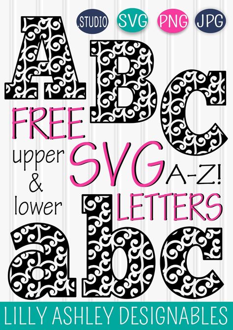 free svg files Cricut Help, Cricut Monogram, Free Monogram, Projets Cricut, Floral Alphabet, Cricut Tips, Image Svg, Christmas Fonts, Free Lettering