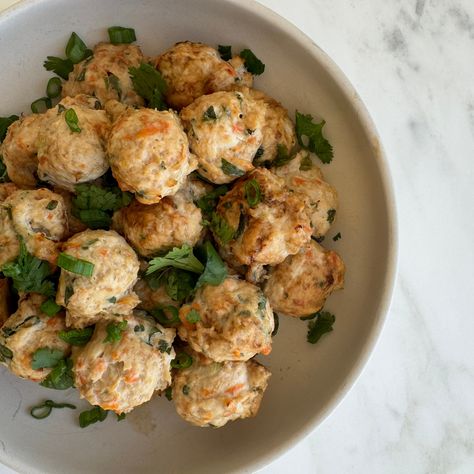 Thai Chicken Liver Meatballs Beef Liver Meatballs, Air Fried Chicken Livers, Chicken Liver Air Fryer, Healthy Chicken Livers Recipe, Liver Meatballs, Aip Chicken Liver Recipes, Be Well By Kelly, Avocado Cilantro Dressing, Chicken Meatball Recipes