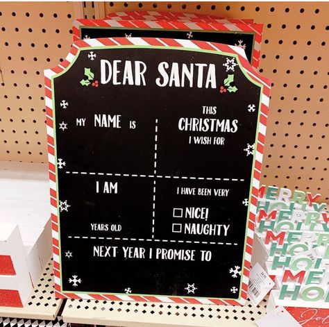 Dear Santa Chalkboard Sign, Chalkboard Sign, Santa Letter, Chalkboard Signs, Christmas Stuff, Diy Signs, Dear Santa, Letter Board, Chalkboard