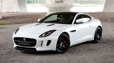 A Jaguar F-Type mk2 in white Jaguar F Type, Jaguar, Sports Car, Cars, Vehicles, Sports, White, Coupe