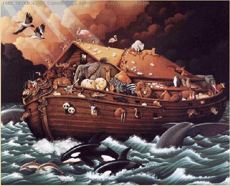 noah's+ark+painting | Noah’s ark saved all life on Earth — at least on OUR universe. Noahs Ark Mural, Noahs Arc, Epic Of Gilgamesh, Noah S Ark, Hindu Mythology, Lone Wolf, Noahs Ark, Bible Art, Art Plastique