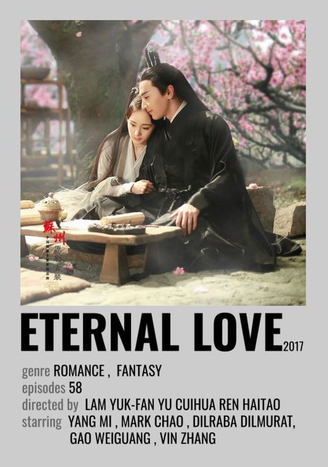 Chinese Drama Checklist, Minimalist Polaroid Poster, Eternal Love Drama, Chinese Historical Drama, Drama Fever, Drama Tv Shows, Polaroid Poster, Historical Drama, Peach Blossoms