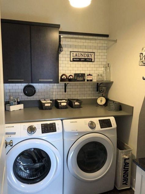 Laundry Room Decor Diy, Laundy Room, Laundry Room Update, Tampa Homes, White Laundry Rooms, Small Laundry Room Makeover, Manufactured Home Remodel, Laundry Room Renovation, Laundry Room Remodel