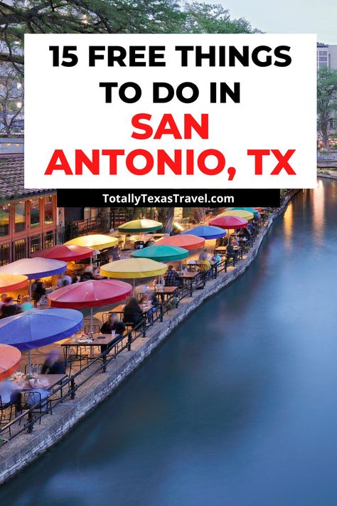 If you are looking for free things to do in San Antonio, we have you covered! This post outlines 15 awesome free things to do! From the San Antonio Riverwalk to the historic San Antonio Mission Trail, there is truly something for everyone! San Antonio attractions | budget travel | Texas travel | Texas destinations | things to do in San Antonio | Things to do in Texas | San Antonio River Walk | The Alamo | attractions in San Antonio | things to do in San Antonio summer | travel guide | USA San Antonio Bucket List, San Antonio Attractions, San Antonio Things To Do, San Antonio Vacation, Things To Do In Texas, San Antonio River Walk, Visit San Antonio, San Antonio Missions, Texas State Parks