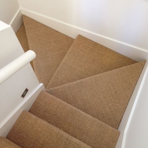 Floorspace - Gallery - Heavy Castlemaine Sisal On Stairs Cottage Staircase, Sisal Flooring, Cottage Stairs, Winder Stairs, Diy Staircase Makeover, Carpet Staircase, Cottage Style Interiors, Stair Makeover, Diy Staircase