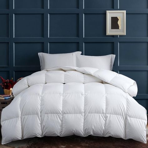 Amazon is selling a 'fluffy and warm' $90 down comforter for just $54, thanks to a clickable 40% coupon Feather Comforter, Down Duvet, Box Construction, Down Comforters, Bed Comforter Sets, Year 8, Goose Feather, Bedding Essentials, Goose Feathers