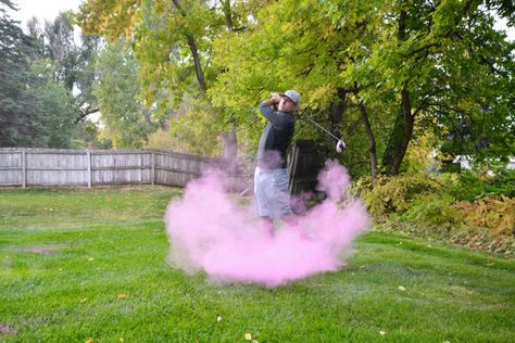 Golf Ball Gender Reveal Gender Reveal Ideas Gender by Babykees Powder Gender Reveal, Golf Gender Reveal, Unique Gender Reveal Ideas, Reveal Ideas Gender, Unique Gender Reveal, Pink Gender Reveal, Gender Reveal Unique, Gender Reveal Ideas, Having A Baby Boy