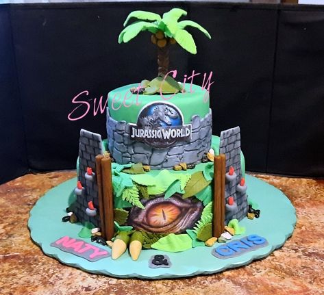 Jurasic Word Cake, Jurassic Park Cake Ideas, Jurrasic World Birthday Cake, Jurassic World Dominion Cake, Jurassic World Cake Ideas, Bolo Jurassic World, Jurassic World Birthday Cake, Jurassic Park Cake, Jurassic World Cake