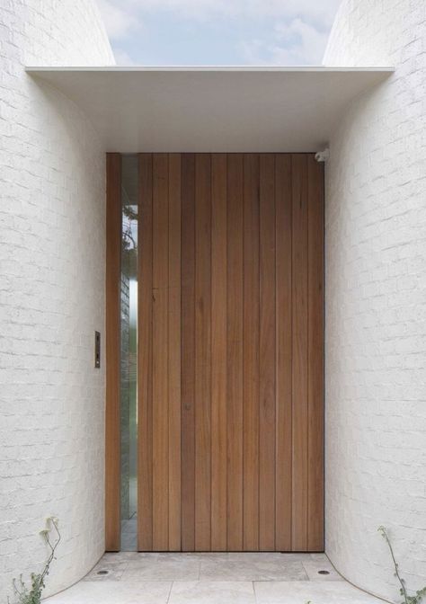 Wooden Facade, Curved Walls, The Local Project, Australian Architecture, White Brick, Coastal Cottage, Brickwork, Entrance Doors, Wooden Flooring