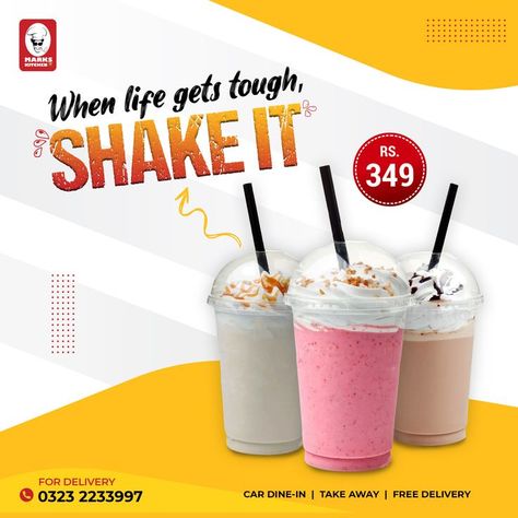 Avoid Handshakes not Milkshakes! 🥤✨ For Free Delivery: Call Now: 042 35774643 / +92 323 2233997 Order Online: https://markskitchen.com.pk/ Milk Shake Logo Design, Milkshake Delivery, Milktea Photography, Composite Veneers, Pop Ice, Adobe After Effects Tutorials, When Life Gets Tough, Hanuman Photos, Restaurant Logo