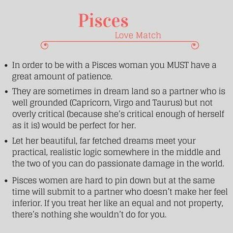 Pisces Love Match, Virgo And Pisces, Pisces Personality, Pisces Traits, Virgo And Taurus, Pisces Girl, Zodiac Signs Chart, Pisces Quotes, Pisces Love