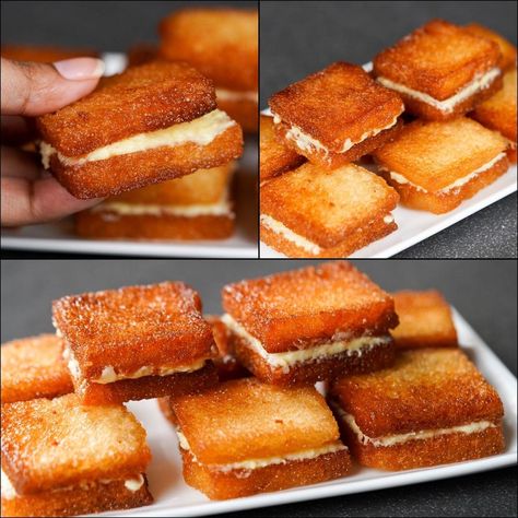 Bread Malai Toast Recipe | Delicious Bread Toast Recipe | Malai Toast Recipe | bread, Malai, recipe | Bread Malai Toast Recipe | Delicious Bread Toast Recipe | Malai Toast Recipe | By N'Oven - Non Veg Bread Malai, Malai Recipe, Non Veg, Bread Toast, Quick Recipes Snacks, Delicious Bread, Toast Recipes, Bread Dough, Quick Recipes