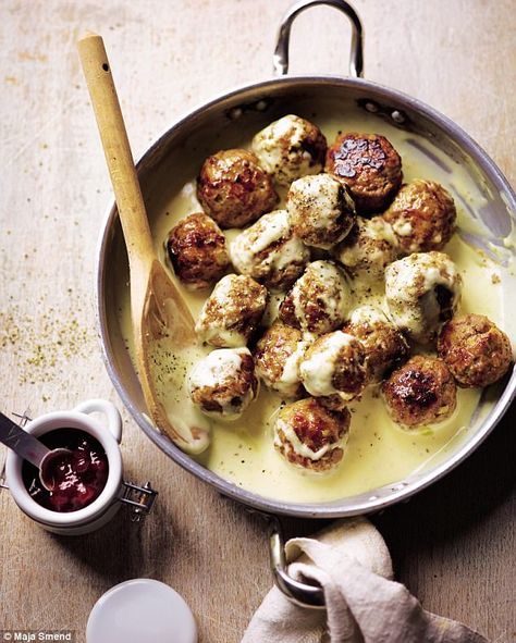 Rachel Allen: Scandi meatballs with cream sauce  | Daily Mail Online Rachel Allen Recipes, Meatballs With Cream Sauce, Midsummer Party, Rachel Allen, Irish Food, Lamb Dishes, Savory Dishes, Rachel Allan, Irish Recipes