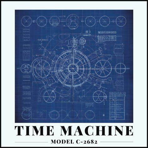 For the science fiction lovers out there. Here is a blueprint of a time machine. ideal for all the science fiction fans of space, military secret missions blueprint, time, travel, machine, science, fiction, blueprints, space Time Travel Machine, Time Machine, The Science, Blue Print, Time Travel, Science Fiction, Science, Travel