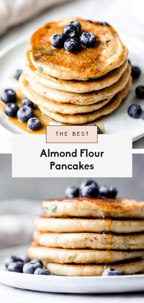 Flax Pancakes, Pancakes Protein, Almond Flour Pancakes, No Flour Pancakes, Flour Pancakes, Gluten Free Pancakes, Almond Flour Recipes, Savory Cakes, Healthy Comfort