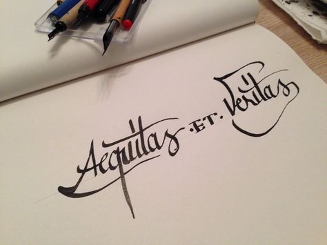 Latin: truth and justice (back tat)                              … Veritas Aequitas Tattoo, Veritas Tattoo, Latin Font, Veritas Aequitas, Latin Tattoo, Arm Tats, Latin Quotes, Tattoo Back, Disney Tattoo