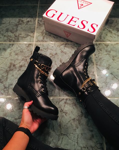 Guess Boots Outfit, Guess Boots, Shoe Room, Hype Shoes, Swag Shoes, Guess Shoes, Girls Fashion Clothes, Boots Outfit, Fall Outfits Women