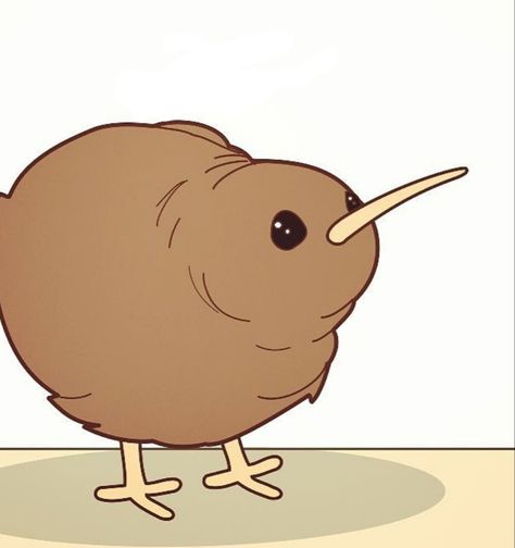 Kiwi Bird Drawing Cute, Kiwi Bird Wallpaper, Kiwi Bird Drawing, Kiwi Cartoon, Kiwi Bird Art, Kiwi Animal, Kiwi Drawing, Easy Hair Drawings, Kiwi Birds